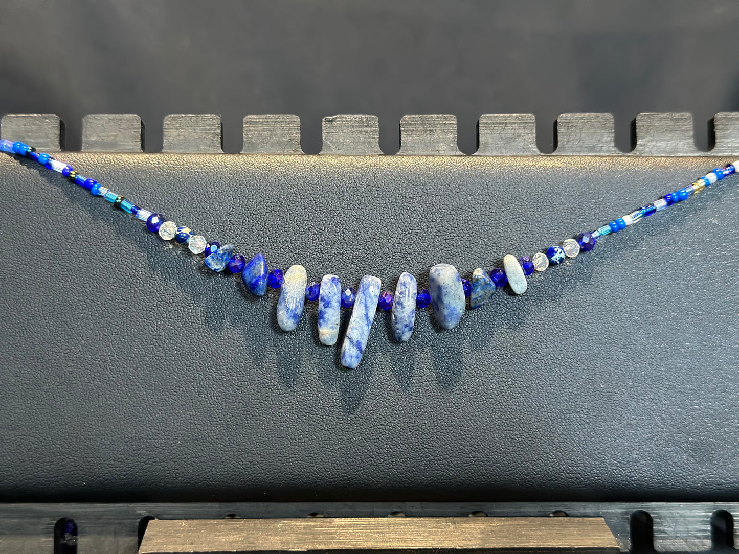 Cobalt Waistbeads feat. Lapis Lazuli Pendant