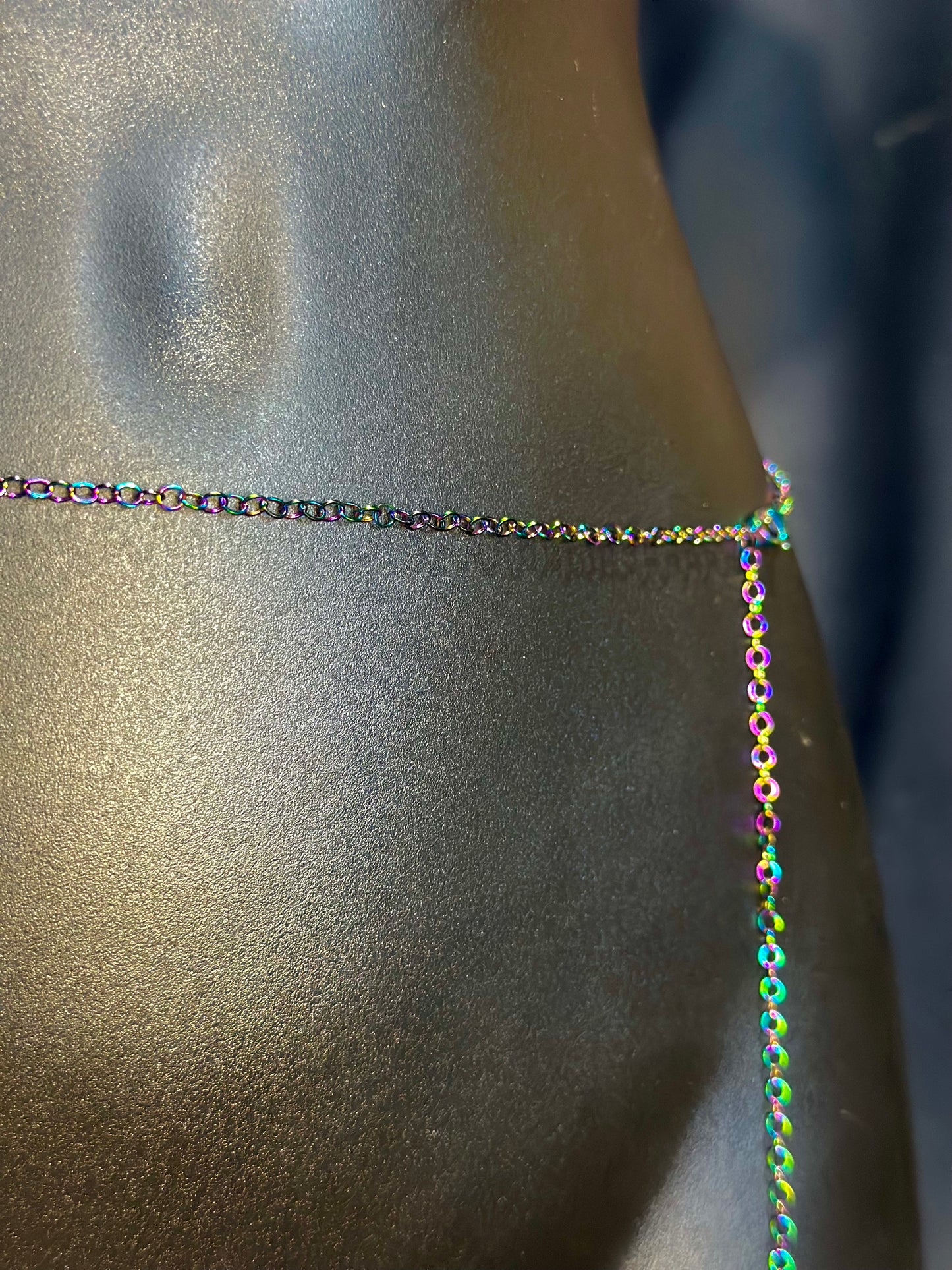 Rainbow Iridescent Rolo Waistchain