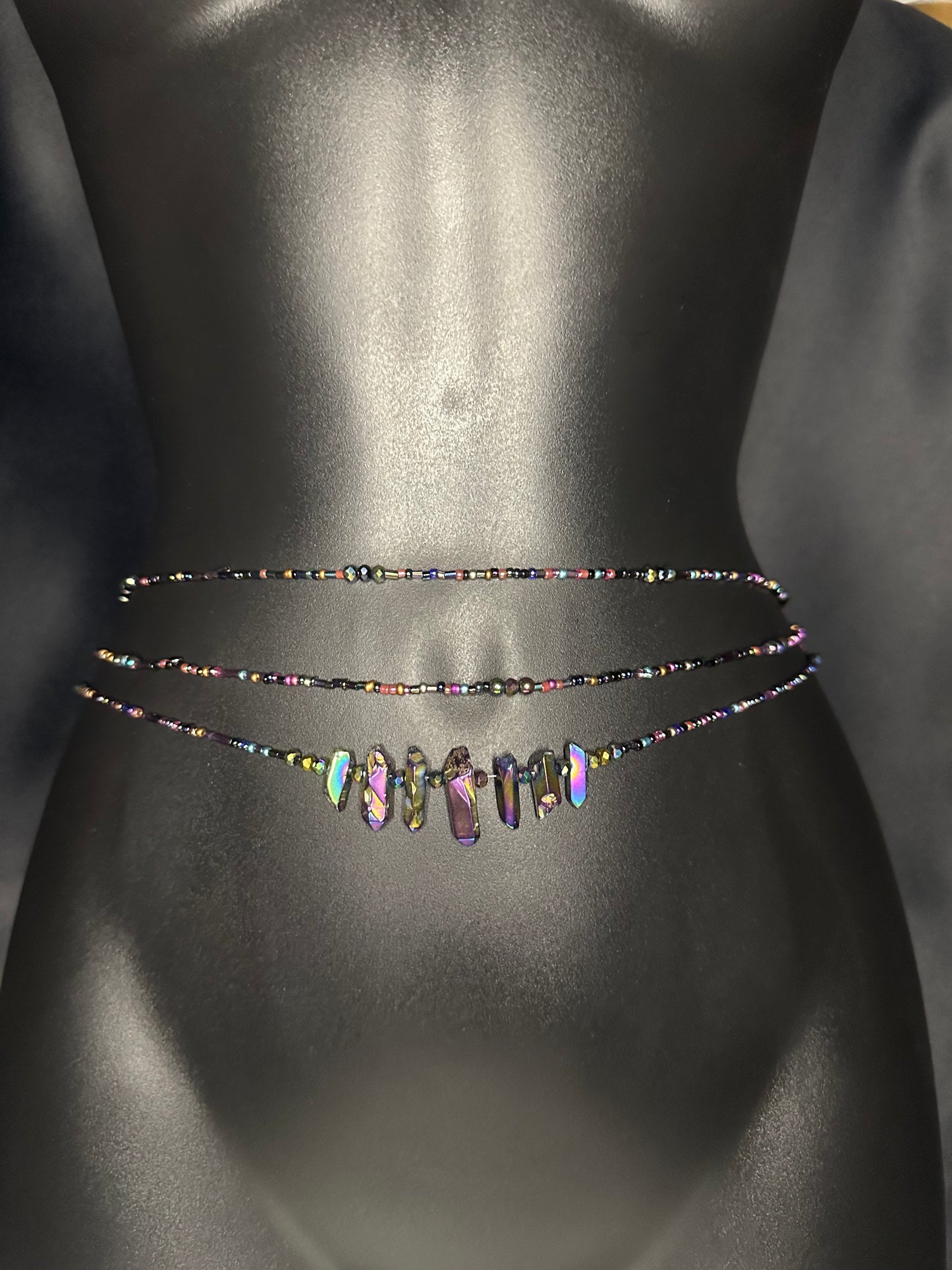 Stellar Waistbeads feat. Hematite Pendant