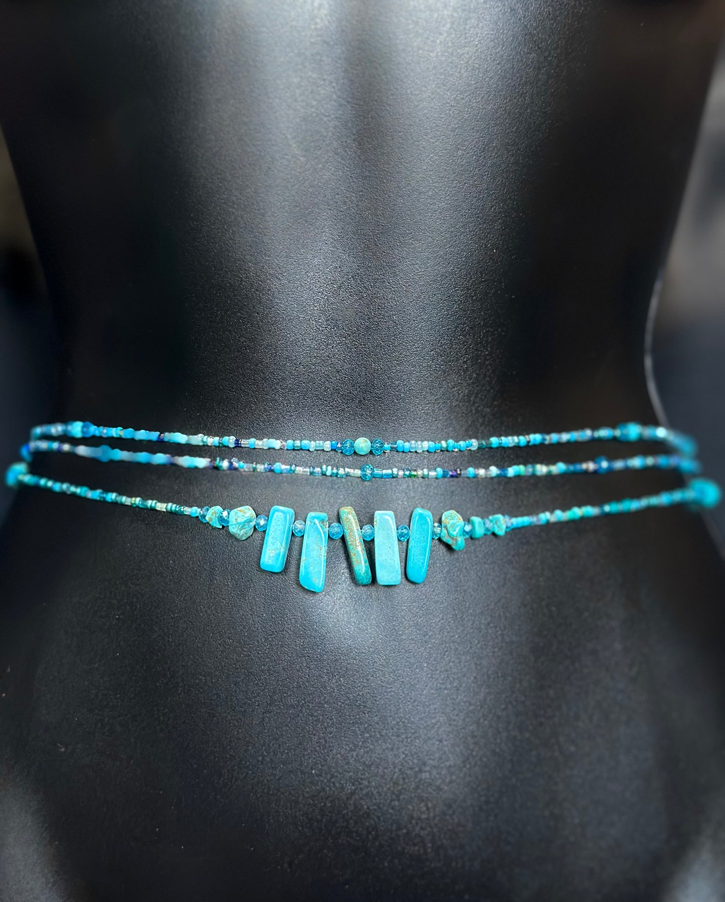 Seabreeze Waistbeads feat. Turquoise Pendant