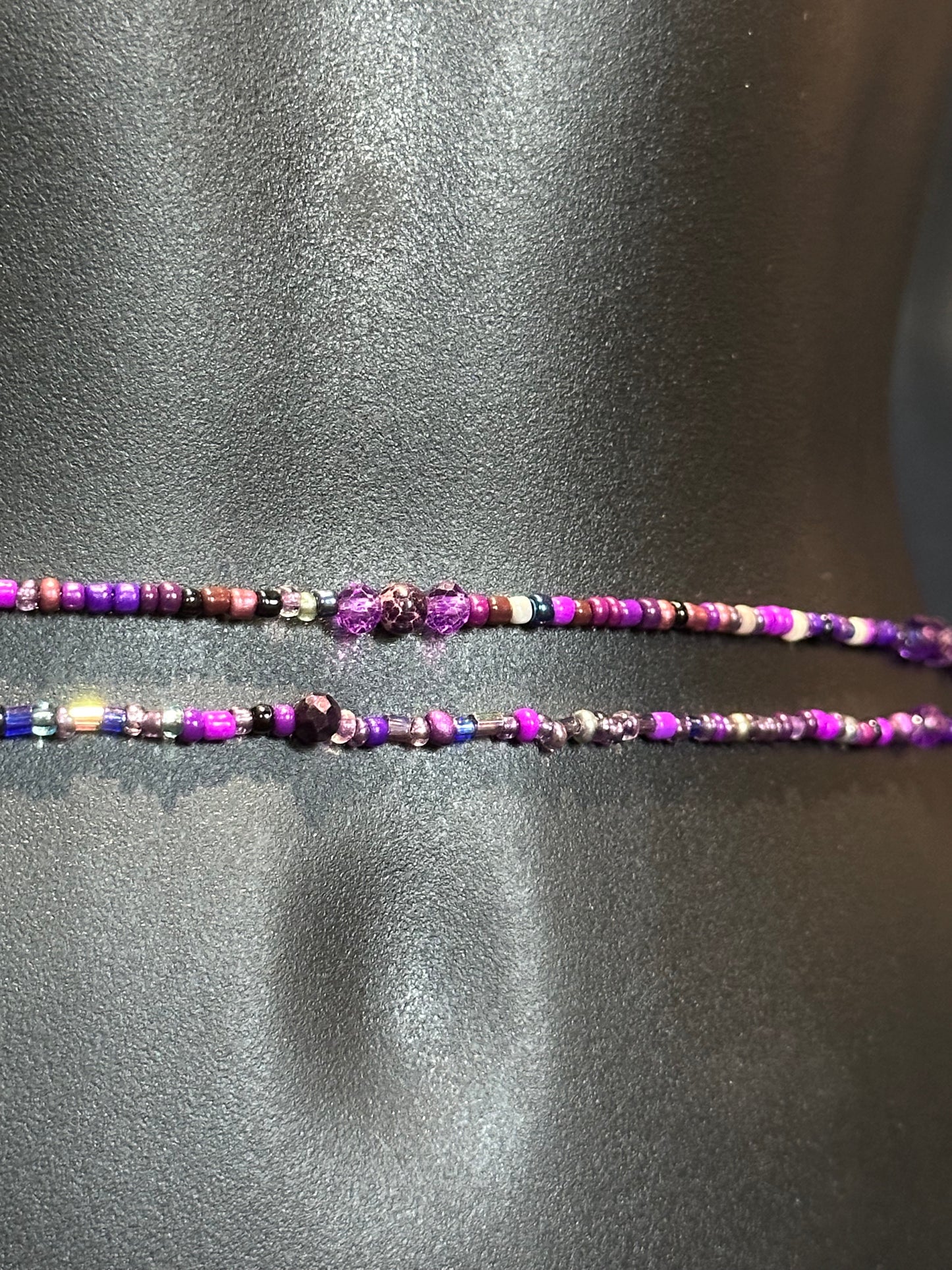 Violet Waistbeads feat. Purple Jasper