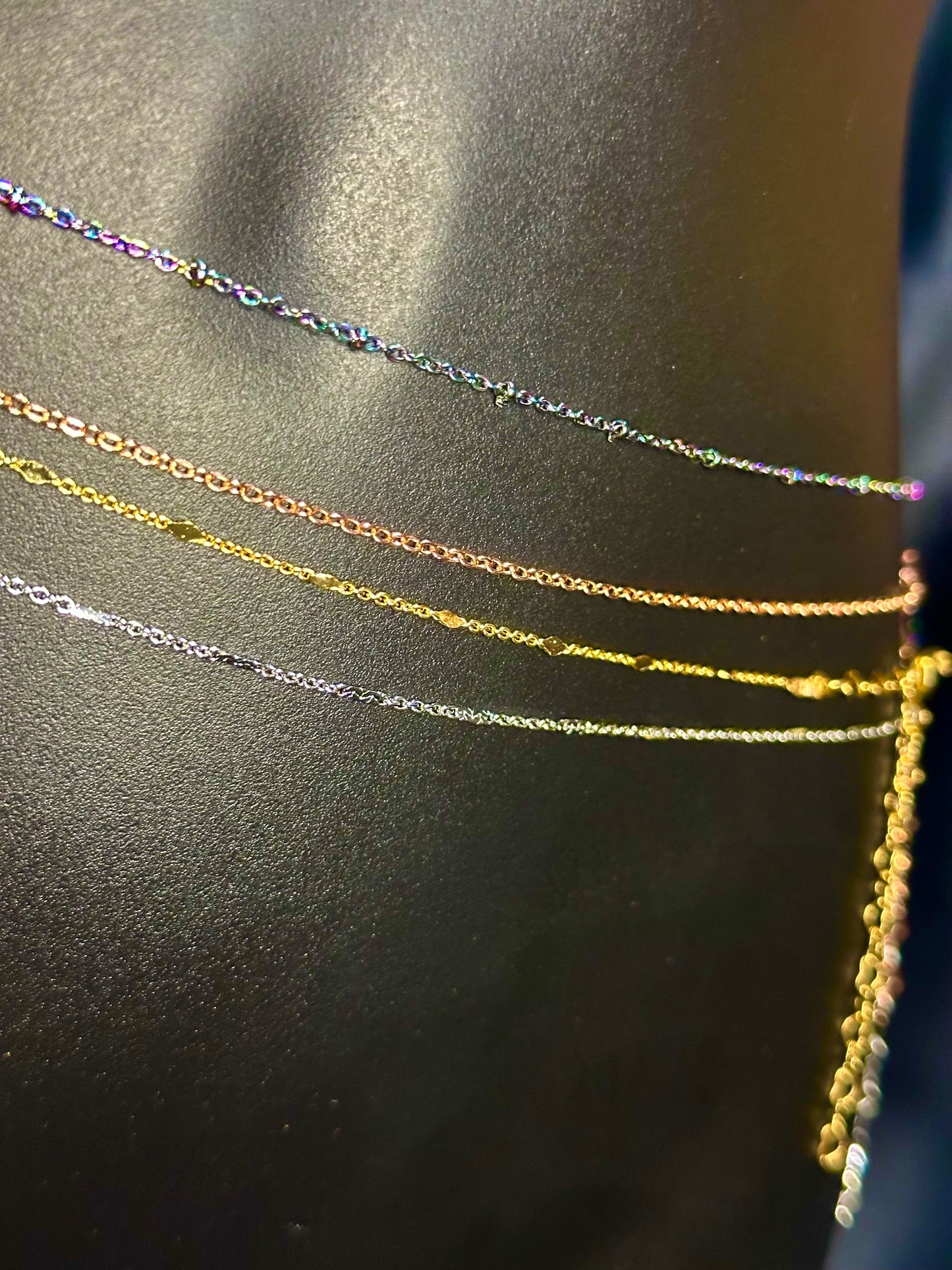 Rainbow Iridescent Fine Waistchain