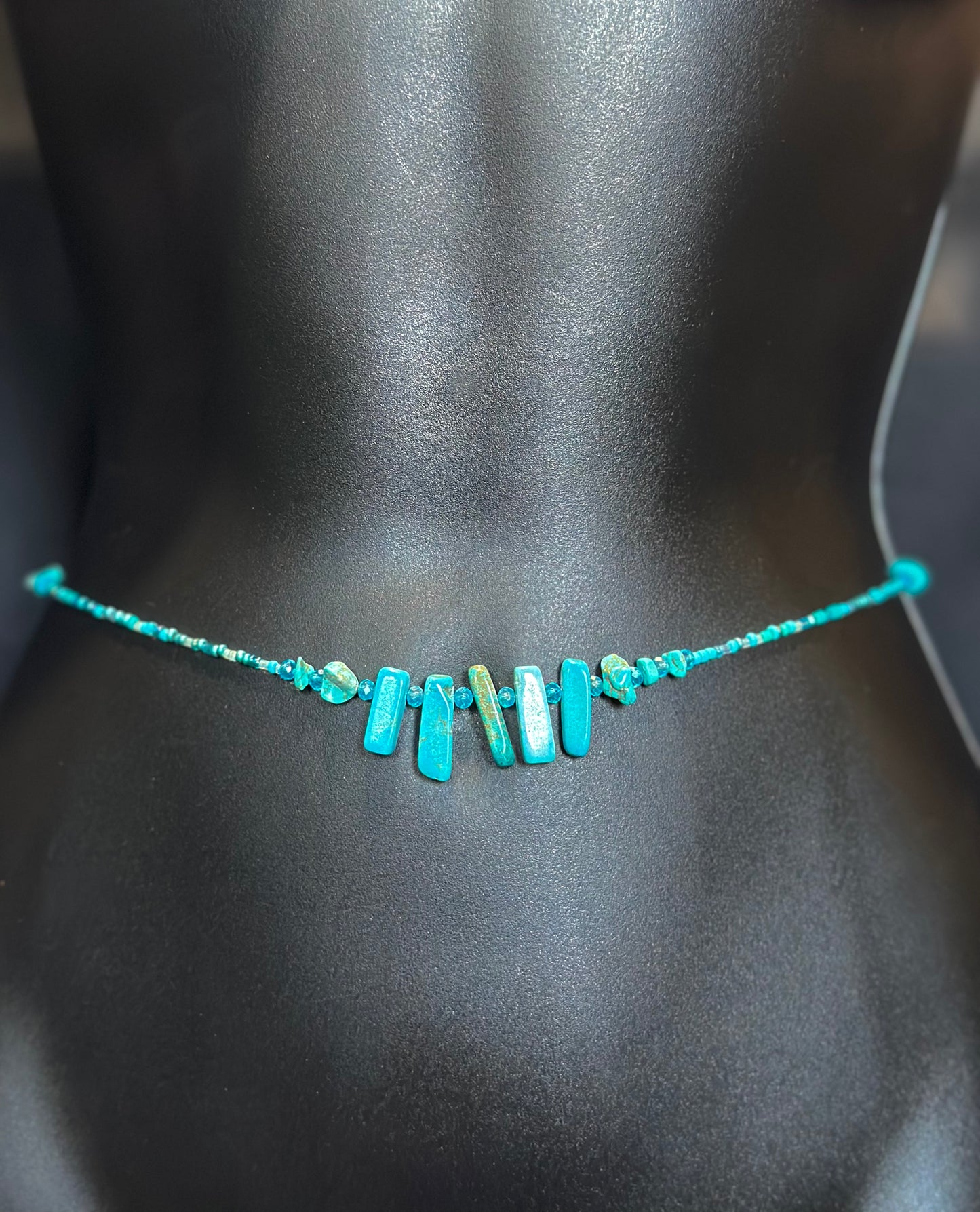 Seabreeze Waistbeads feat. Turquoise Pendant