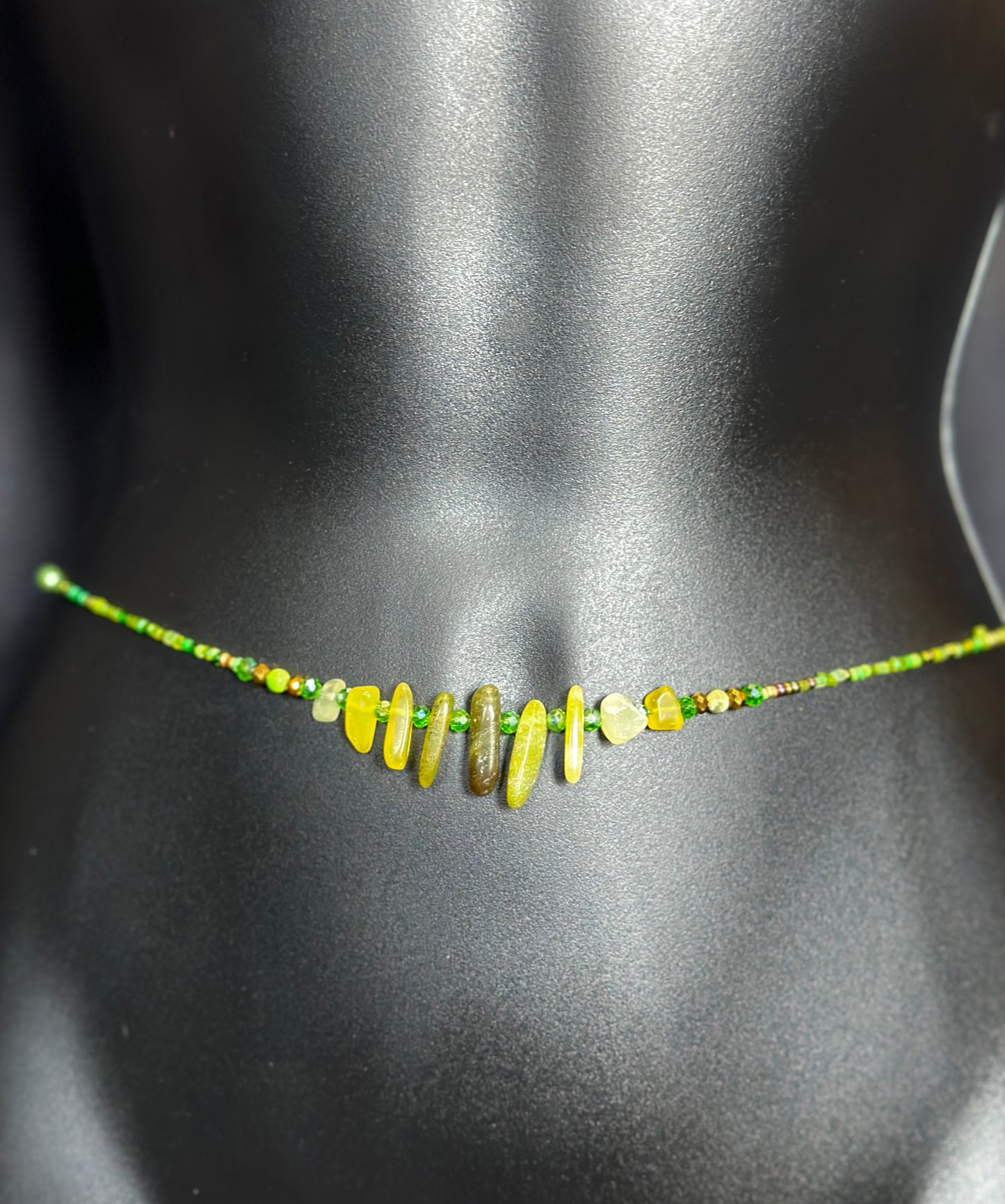 Mojito Waistbeads feat. Lime Jade Pendant