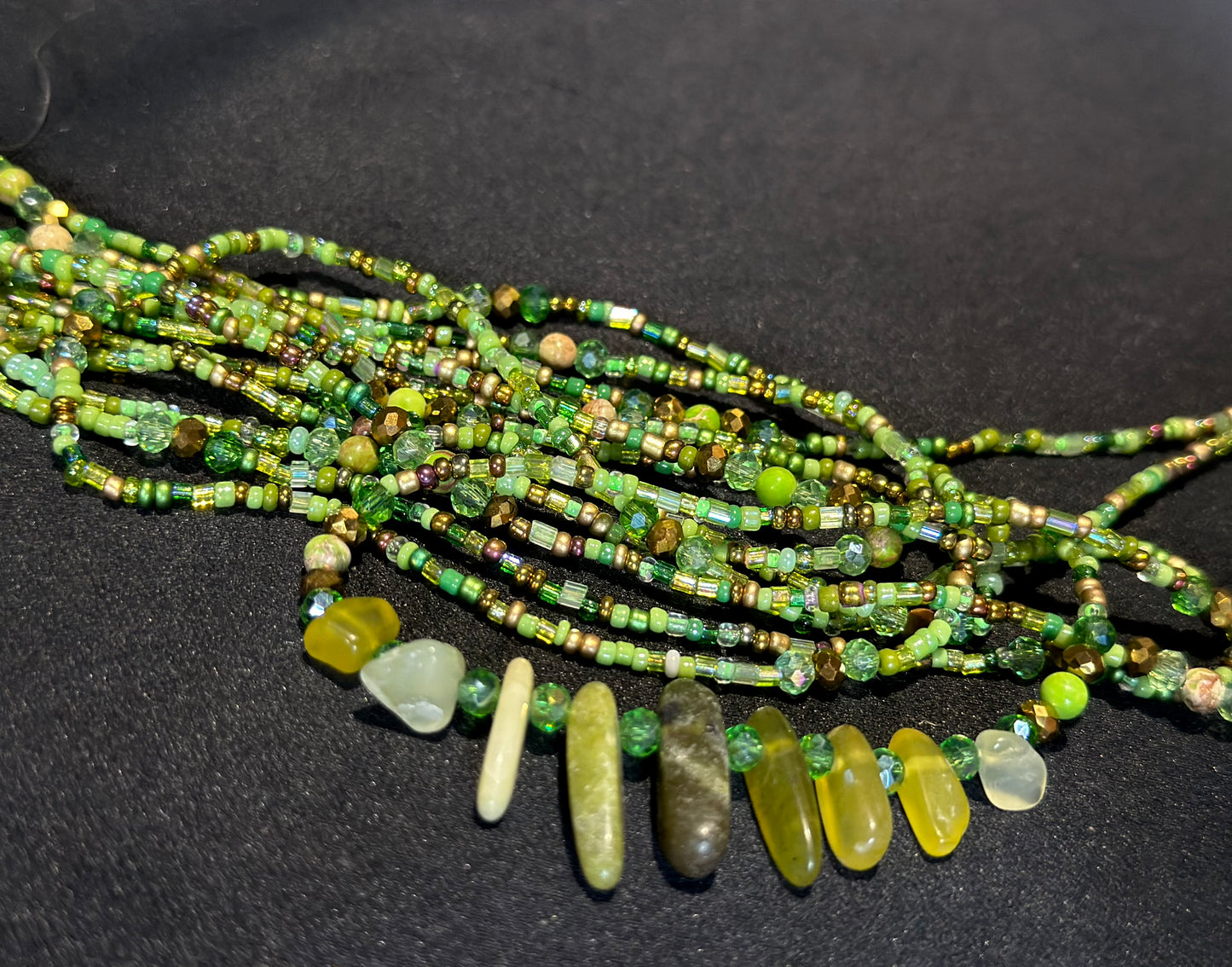 Mojito Waistbeads feat. Lime Jade Pendant