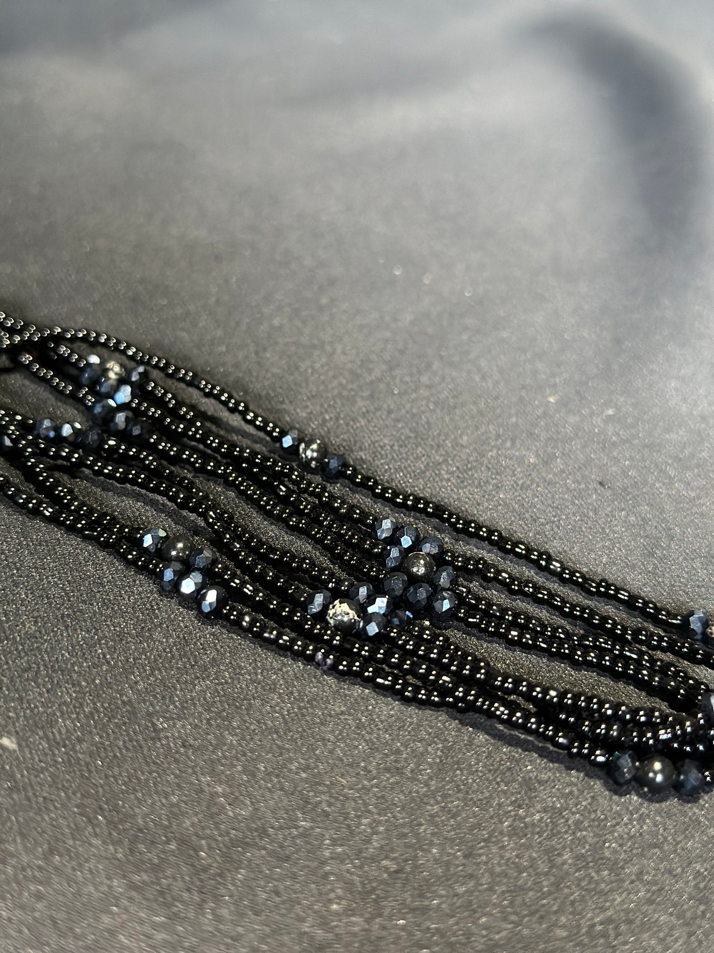 Vanilla Bean Waistbeads feat. Black Jasper