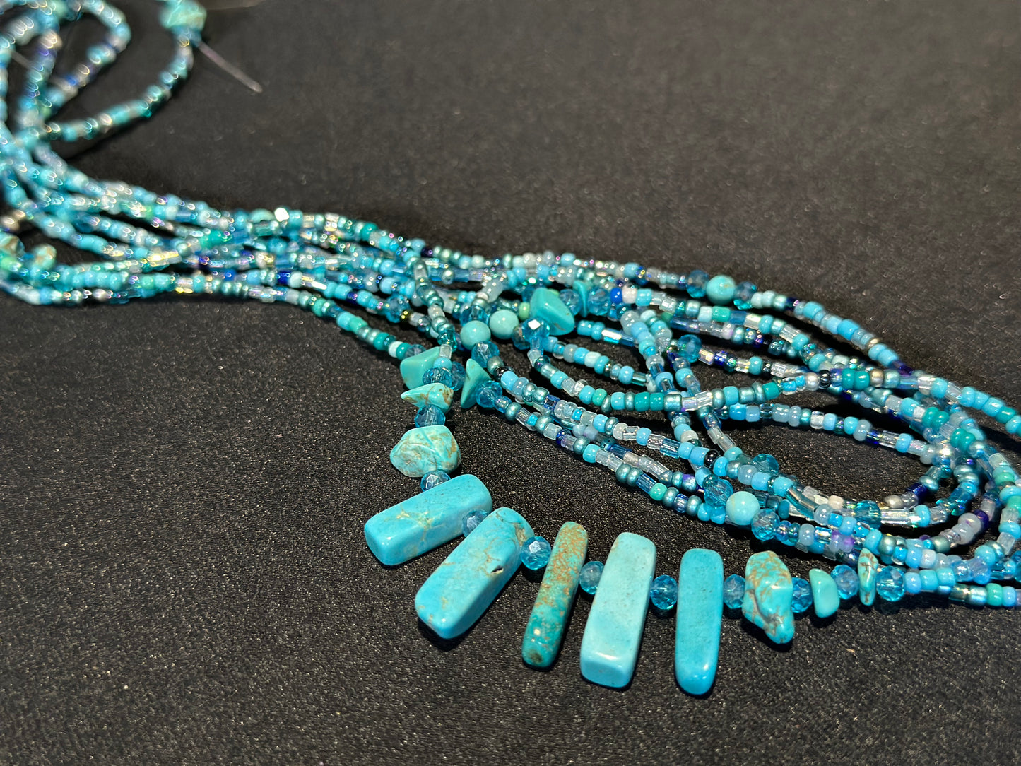 Seabreeze Waistbeads feat. Turquoise Pendant