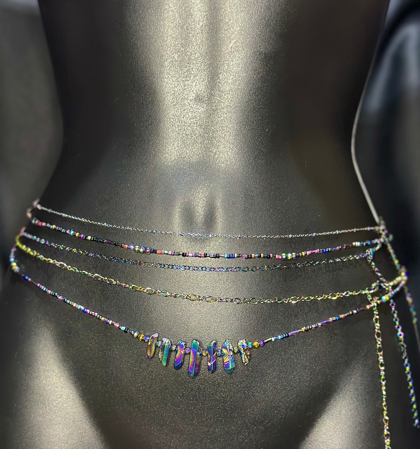 Rainbow Iridescent Fine Waistchain