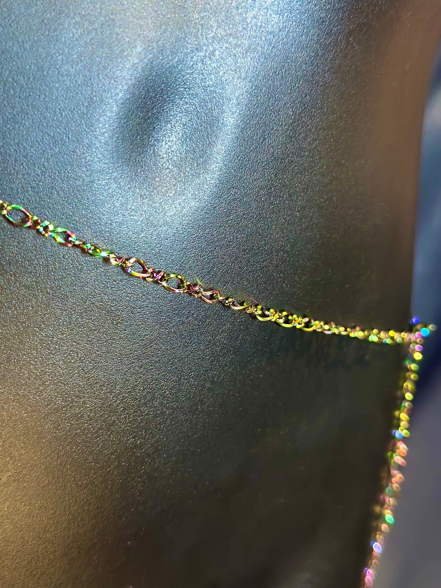 Rainbow Iridescent Figaro Waistchain