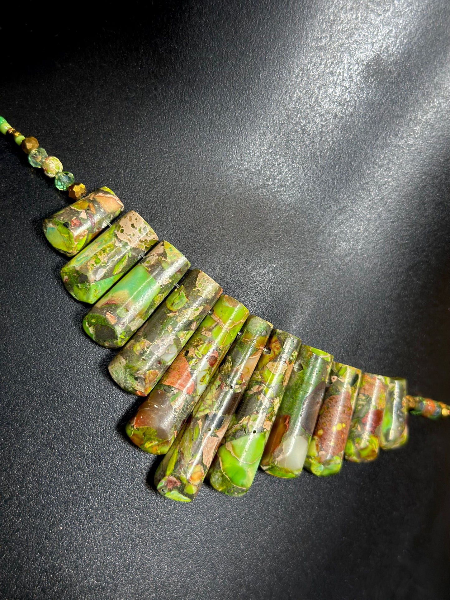 Mojito Waistbeads feat. Green Jasper Pendant