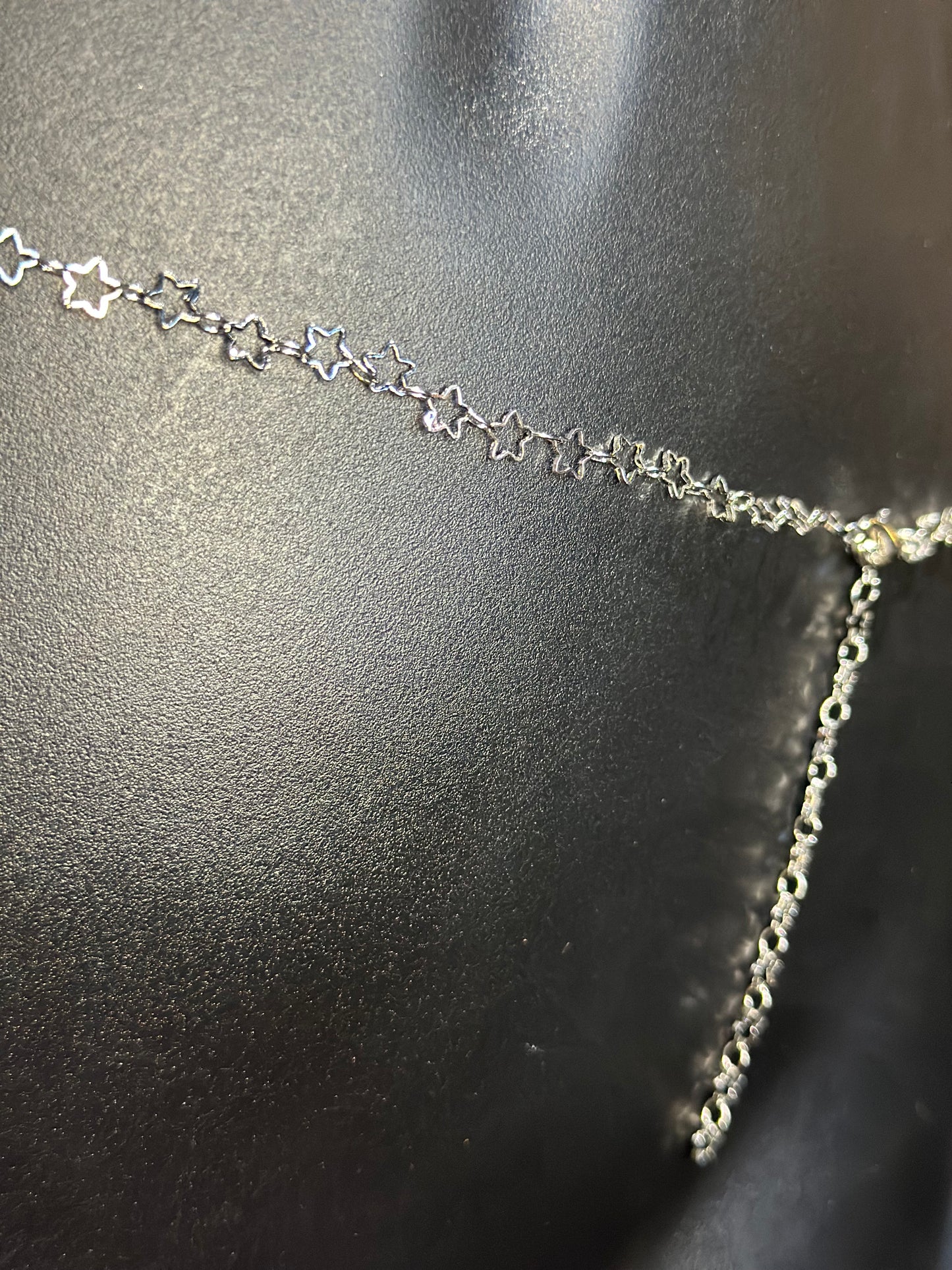 White Gold Stars Waistchain (14K)