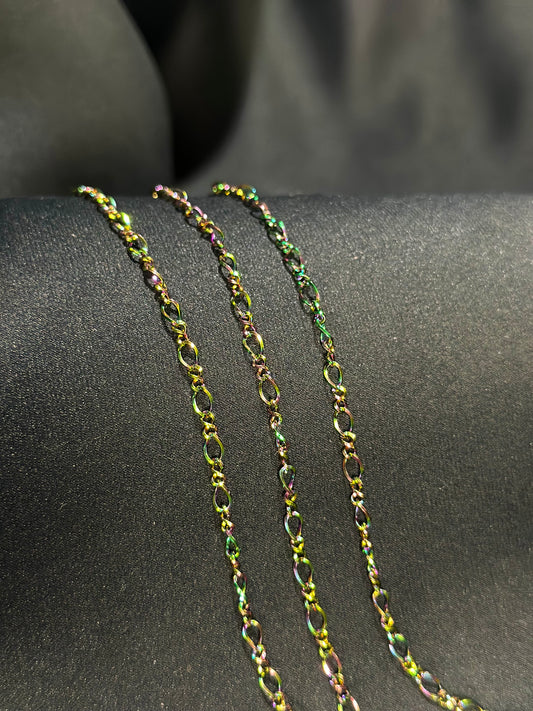 Rainbow Iridescent Figaro Waistchain