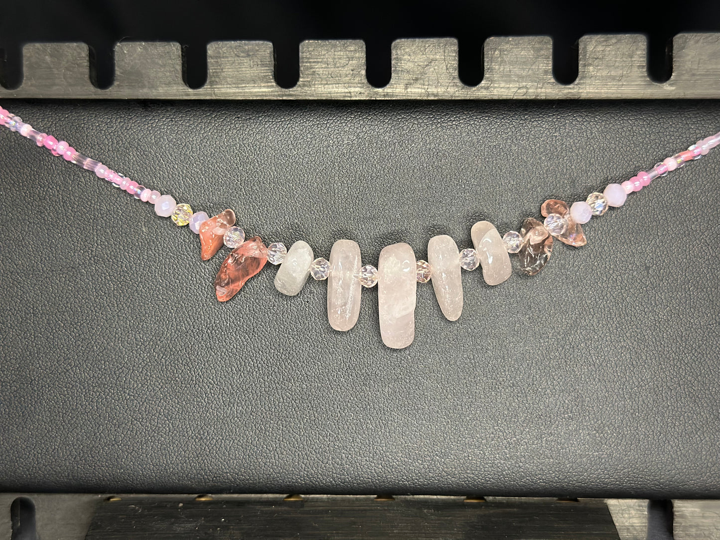 Cherry Blossom Waistbeads feat. Rose Quartz Pendant