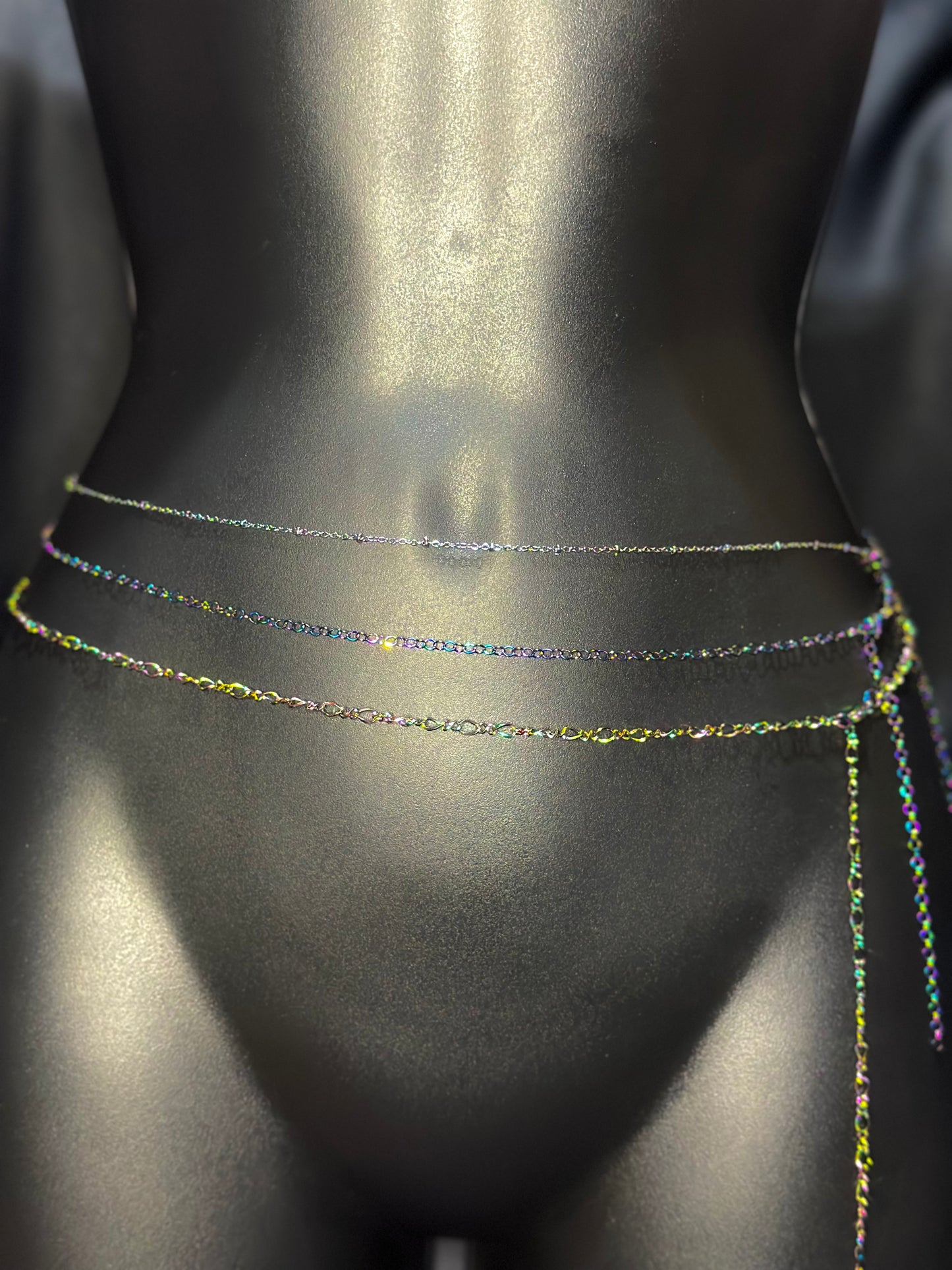 Rainbow Iridescent Fine Waistchain