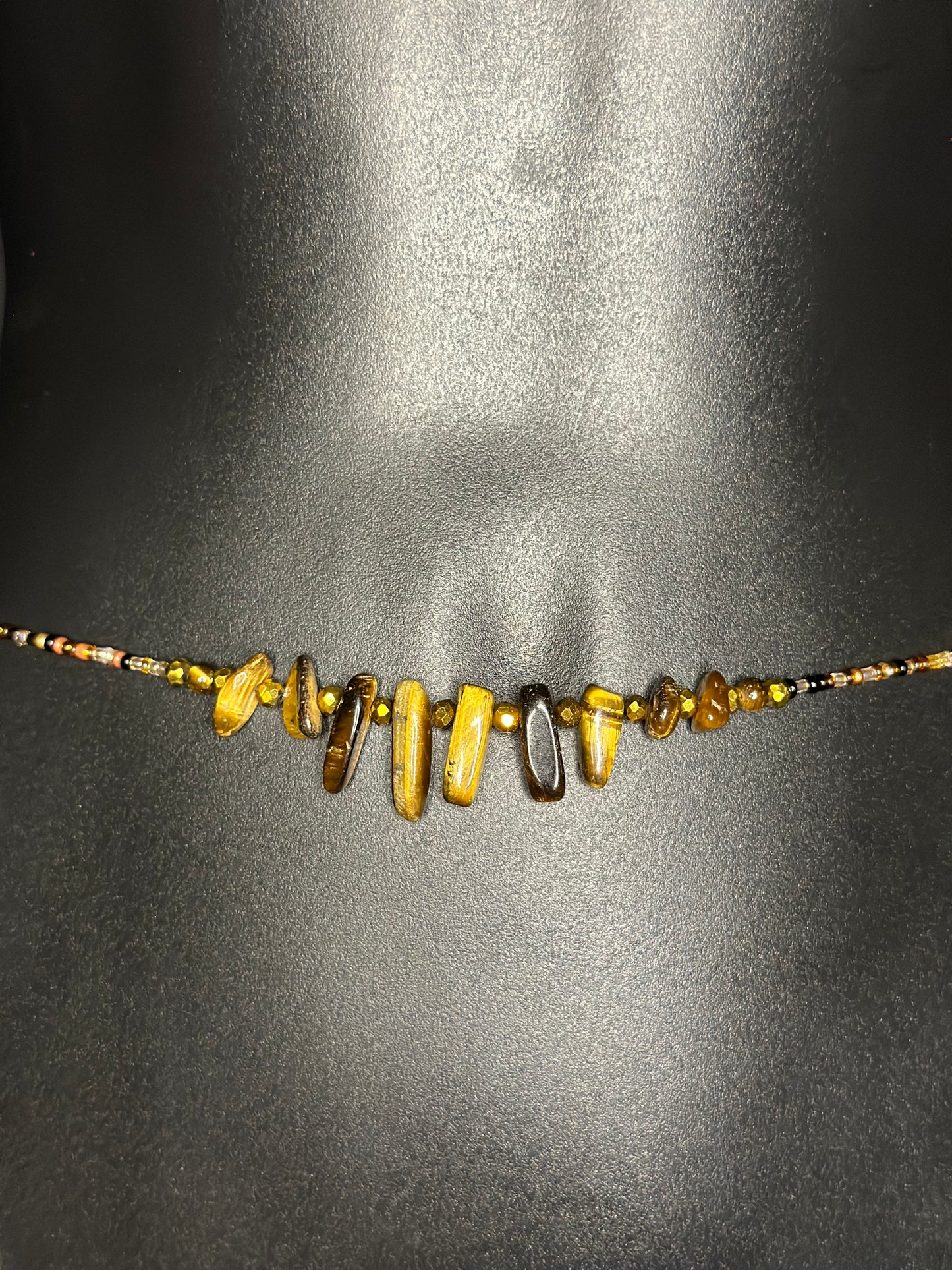 Brown Sugar Waistbeads feat. Tiger’s Eye Pendant