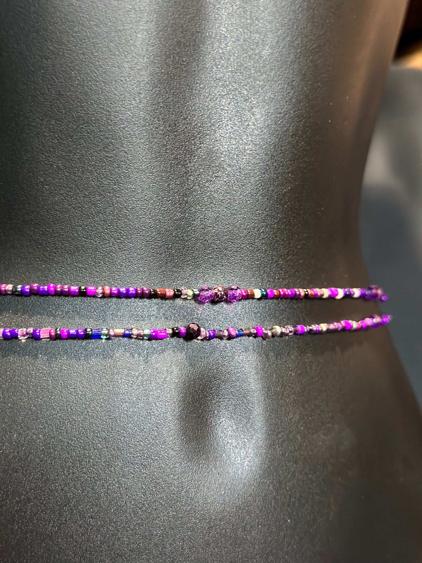 Violet Waistbeads feat. Purple Jasper