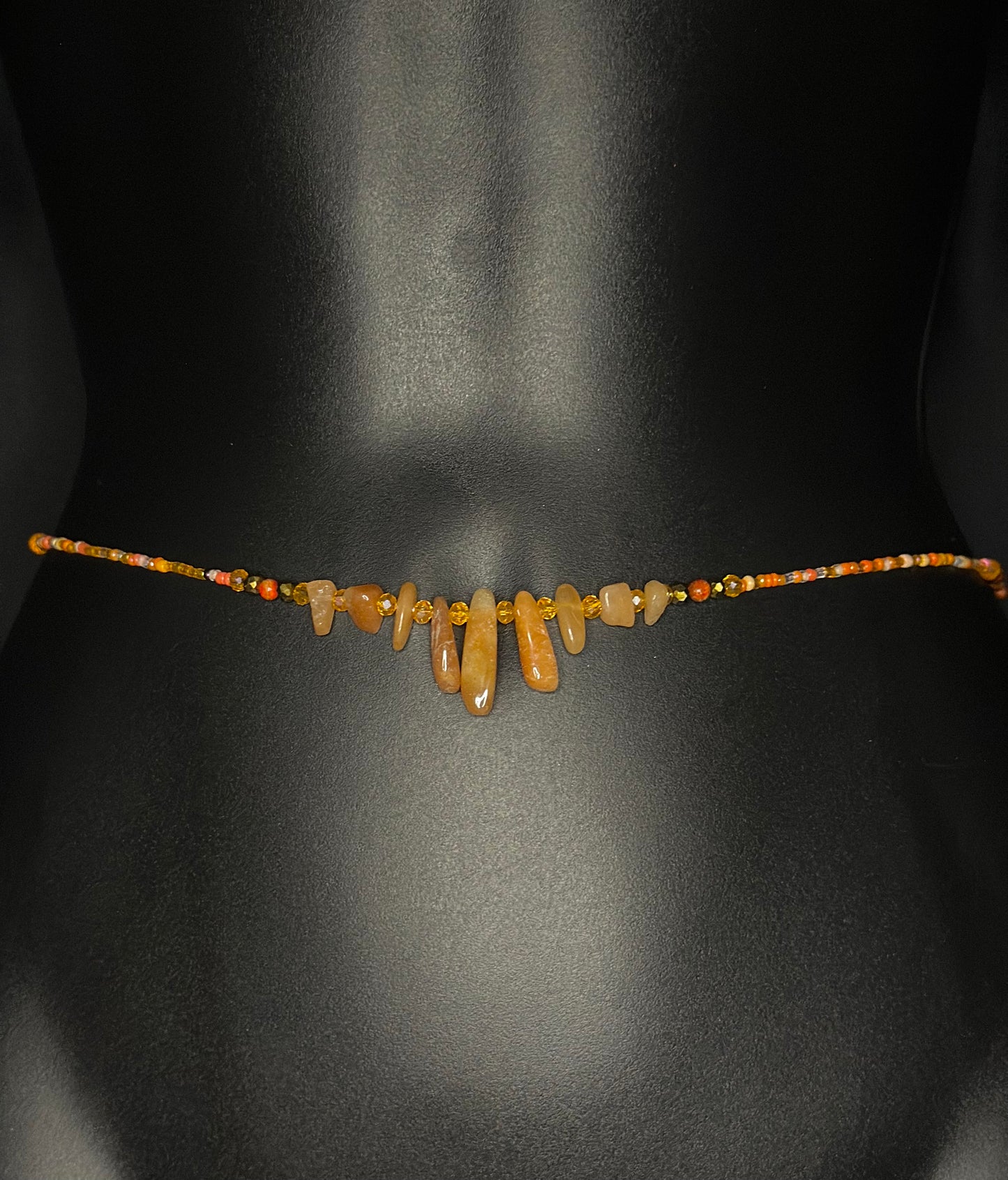 Mango Waistbeads feat. Red Aventurine Pendant