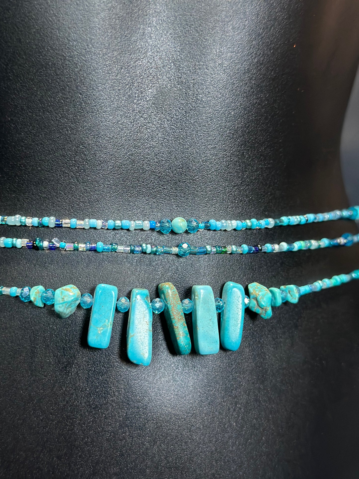 Seabreeze Waistbeads feat. Turquoise Pendant