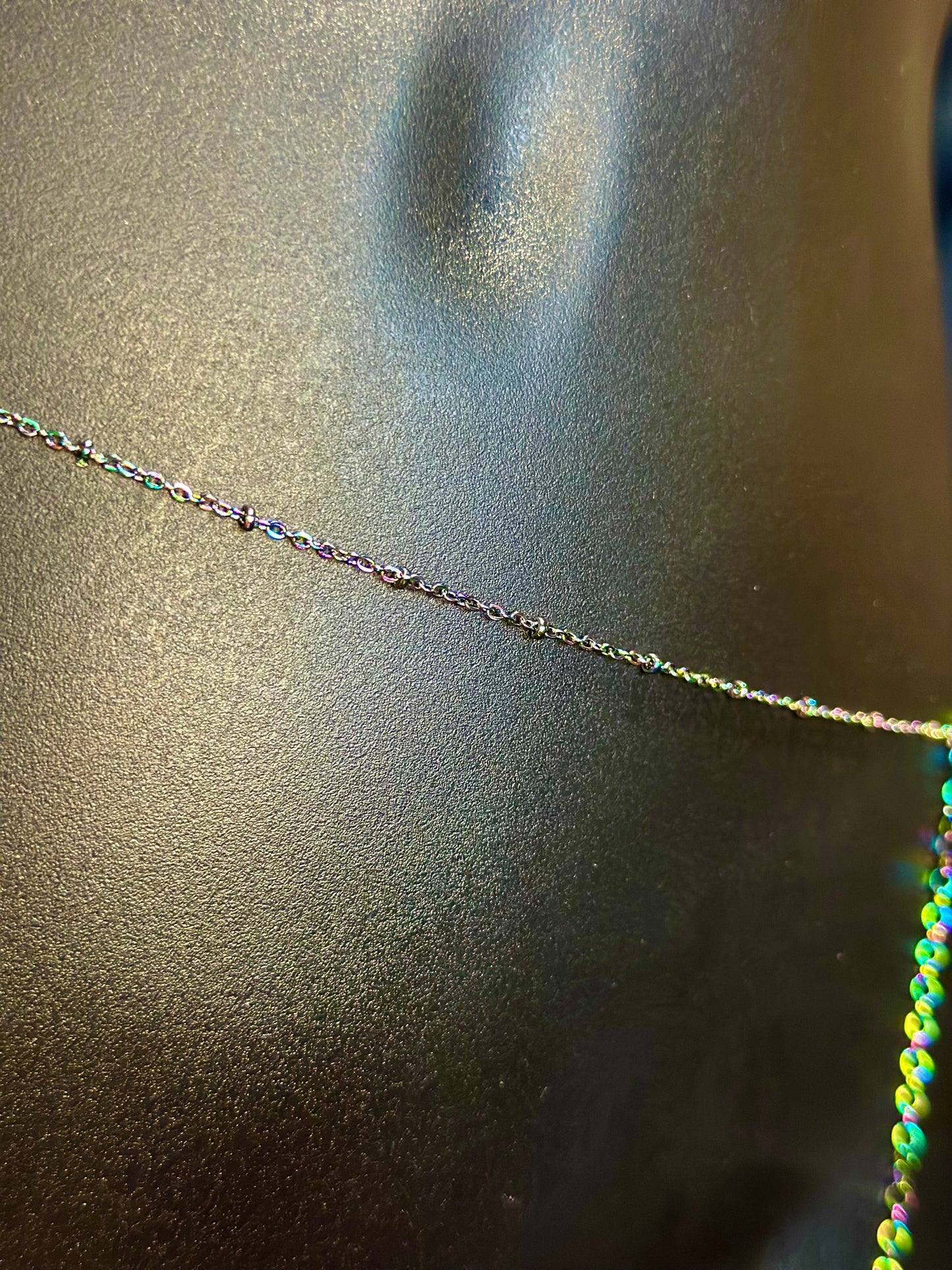 Rainbow Iridescent Fine Waistchain