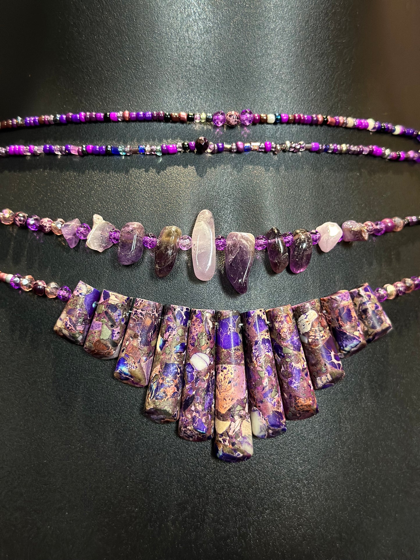 Violet Waistbeads feat. Purple Jasper Pendant