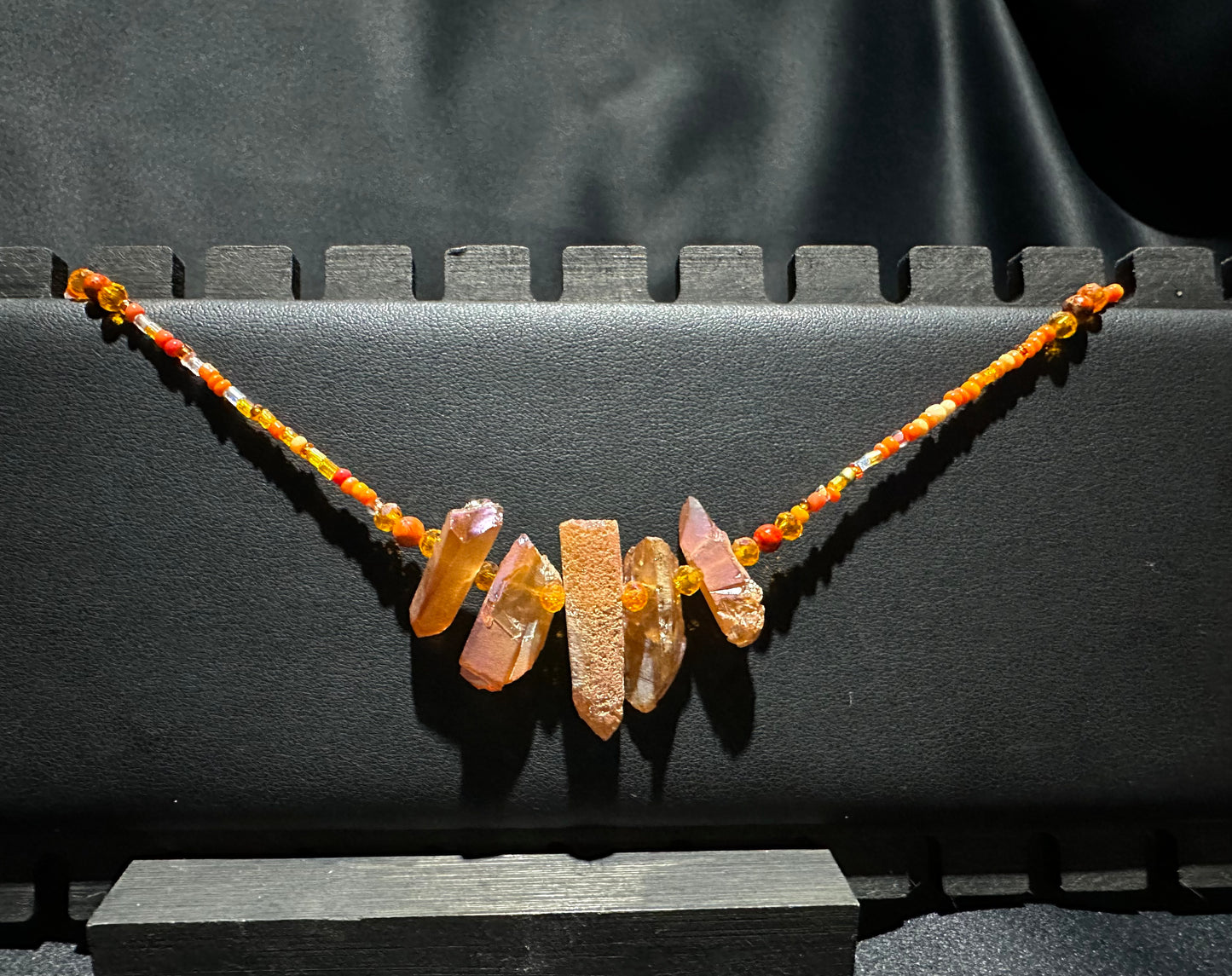 Mango Waistbeads feat. Orange Crystal Pendant