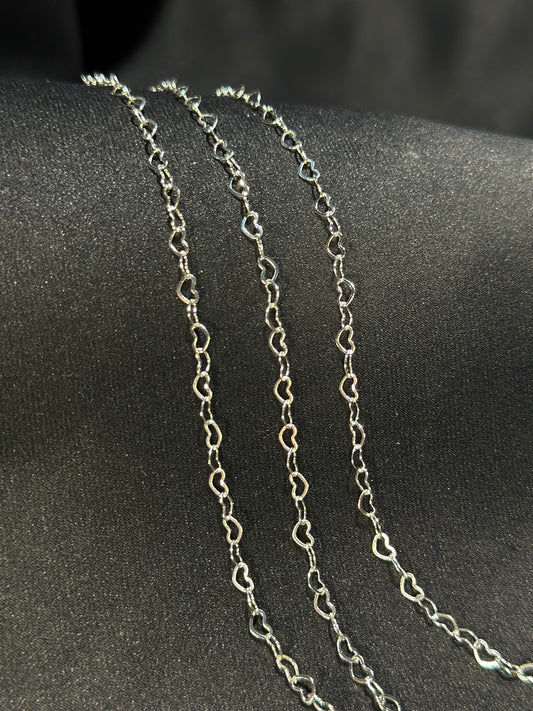 White Gold Hearts Waistchain (18K)