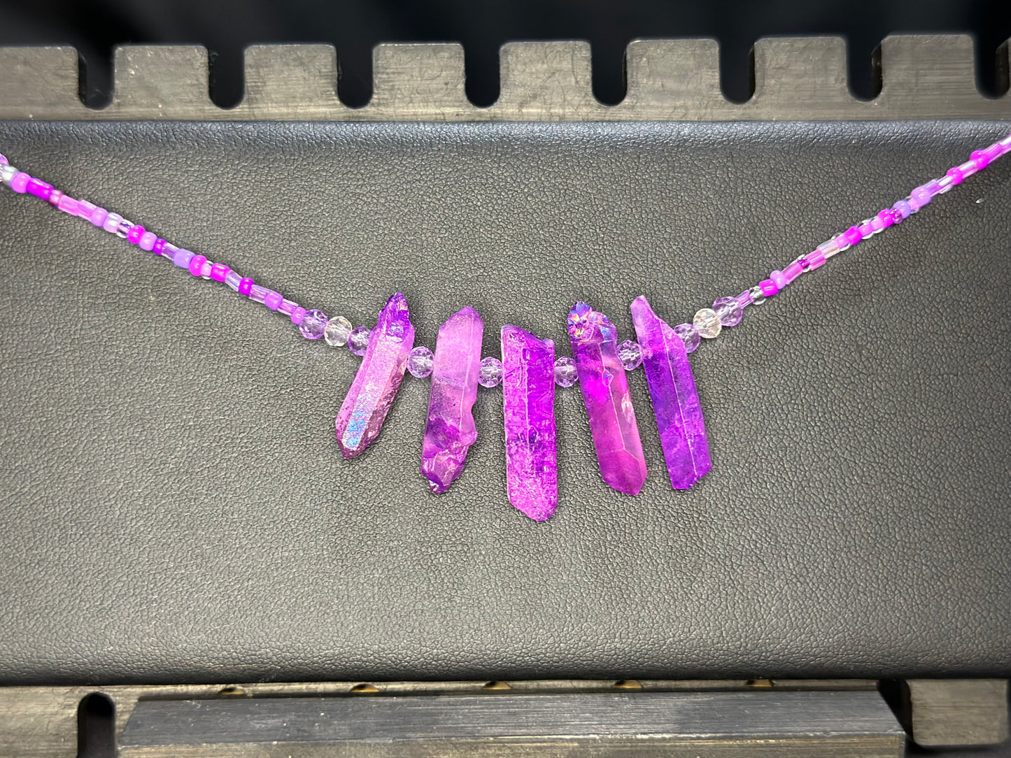 Orchid Waistbeads feat. Purple Crystal Pendant