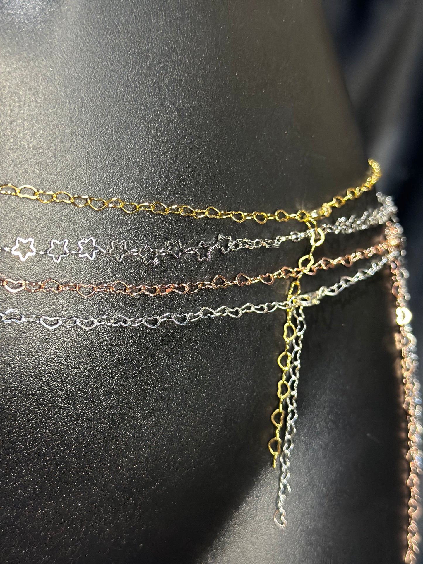 Rose Gold Hearts Waistchain (18K)