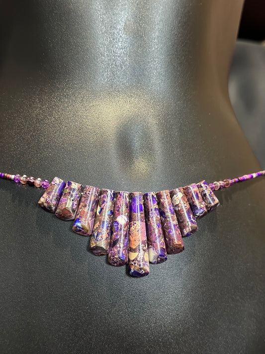 Violet Waistbeads feat. Purple Jasper Pendant